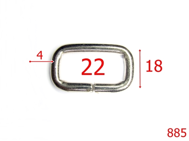 Inele dreptunghiulare - 885/INEL DREPTUNGHIULAR 22MM-22-mm-4-nichel---3K4--G9