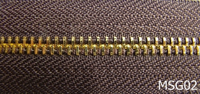Fermoar metalic - MSG02/FERMOAR METALIC DUBLU GOLD-Nr 5-mm---MARON INCHIS-----