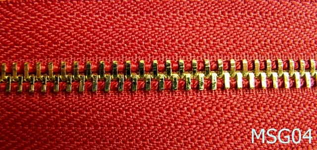 Fermoar metalic - MSG04/FERMOAR METALIC DUBLU GOLD-Nr 5-mm---ROSU-----