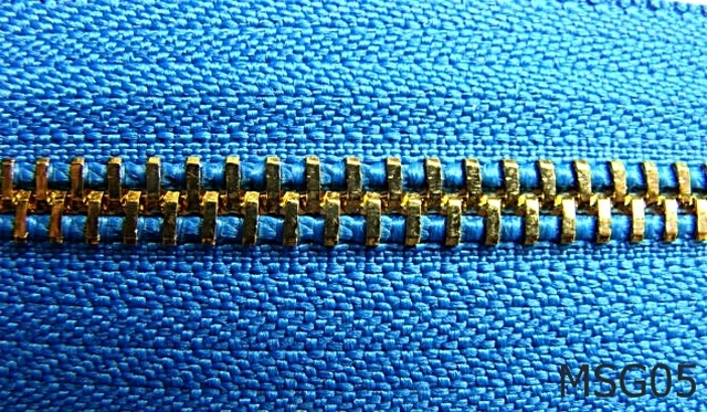 Fermoar metalic - MSG05/FERMOAR METALIC DUBLU GOLD-Nr 5-mm---albastru-----