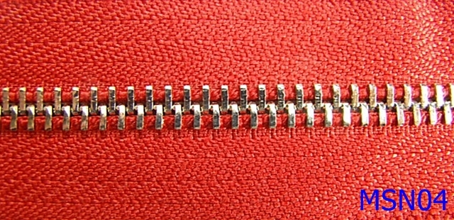 Fermoar metalic - MSN04/FERMOAR METALIC DUBLU NIKEL-Nr 5-mm---ROSU-----