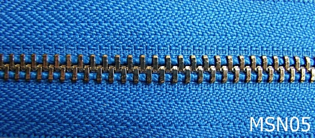 Fermoar metalic - MSN05/FERMOAR METALIC DUBLU NIKEL-Nr 5-mm---albastru-----