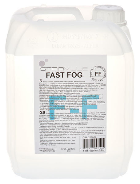 Lumini si scene - Lichid de fum Stairville Fast Fog Fluid 5l - CO2 Effect