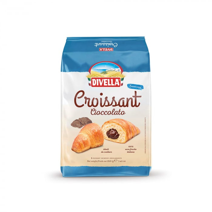 Pastries & Scones - Croissant DIVELLA cu ciocolata - 210gr x 5 bucati