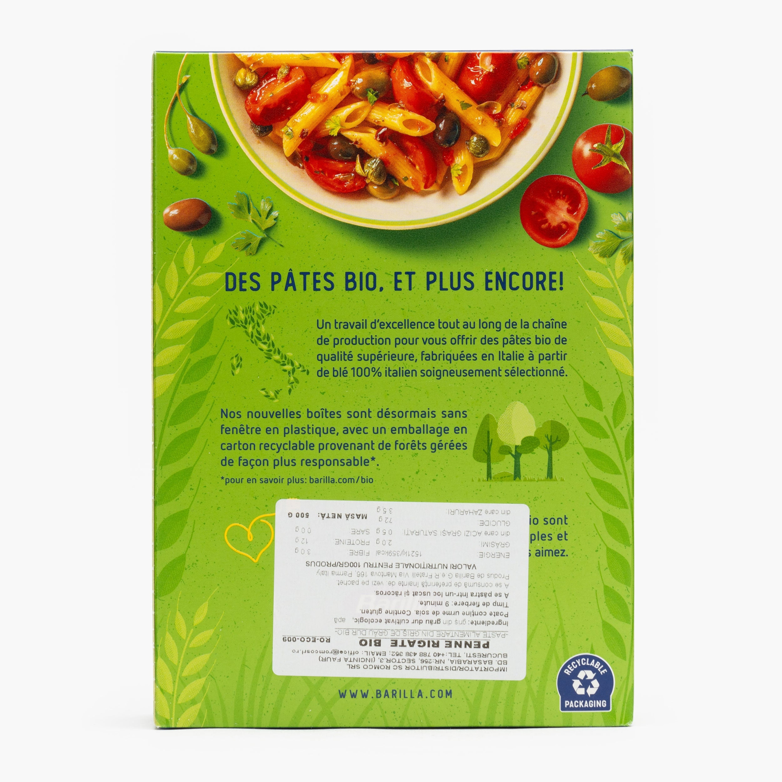 Paste Barilla, Penne Bio, 500gr [1]