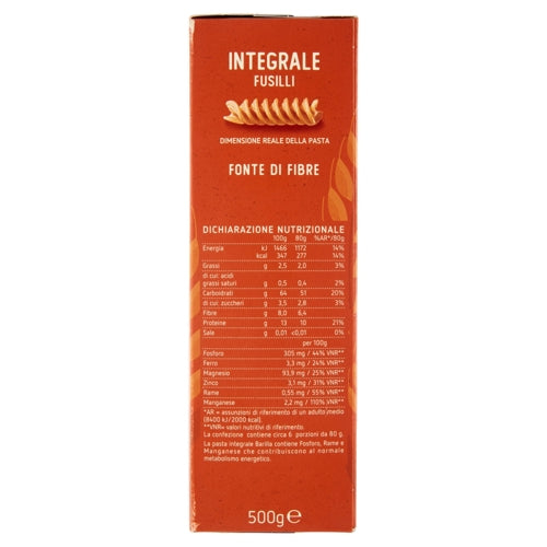 Paste Integrale Barilla, Fusilli, 500 g, [1]