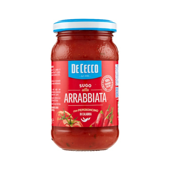 Condiments & Sauces - Sos de rosii Arrabiata 200g - De Cecco, cu ardei iute, produs italian