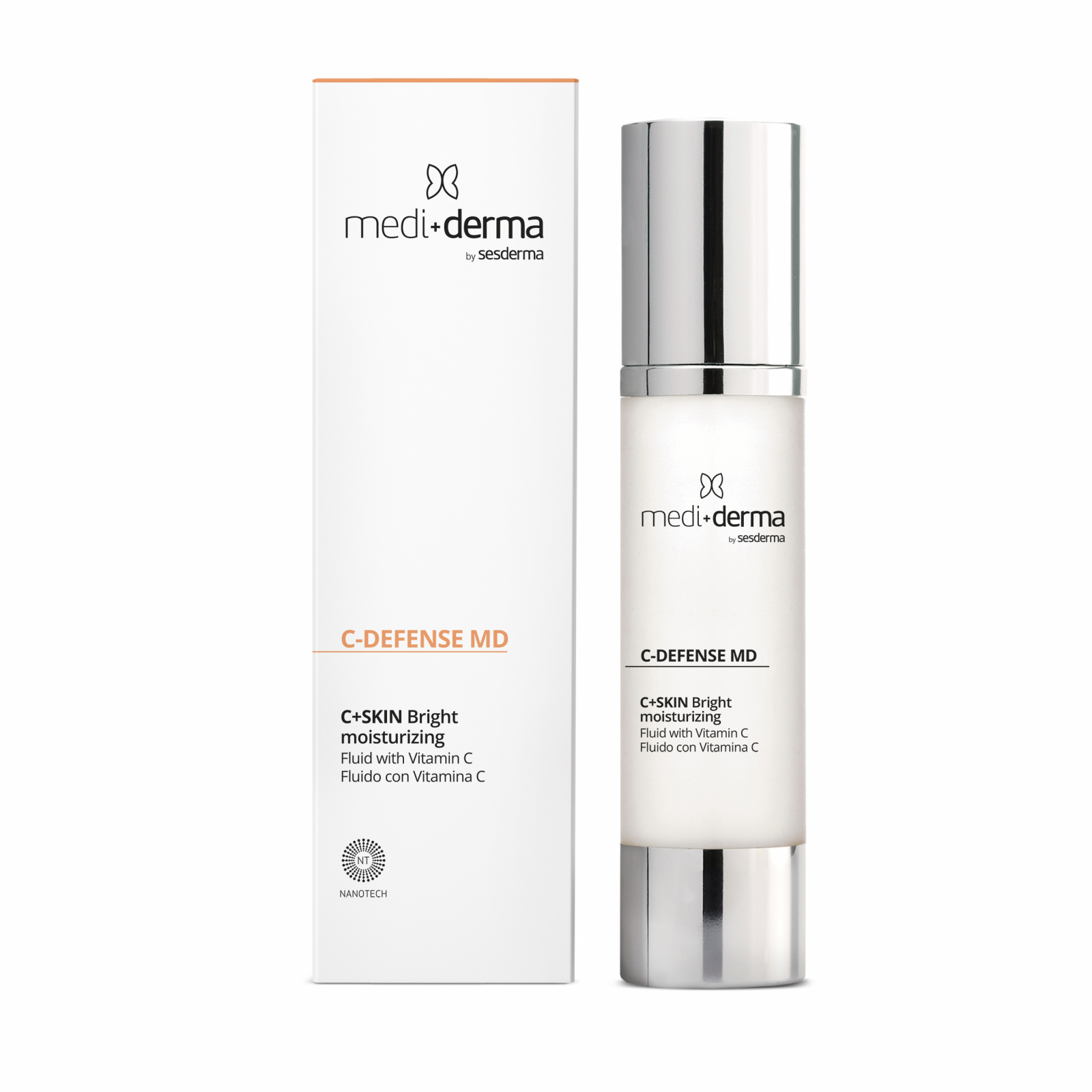 Creme impotriva petelor - Mediderma C-DEFENSE MD Fluid Hidratant cu Vitamina C 50ml