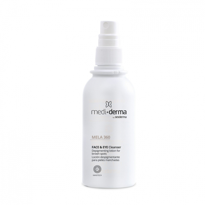 Creme impotriva petelor - Mediderma MELA 360 Face & Eye Cleanser 100 ml - Lotiune depigmentanta de curatare pentru fata si ochi