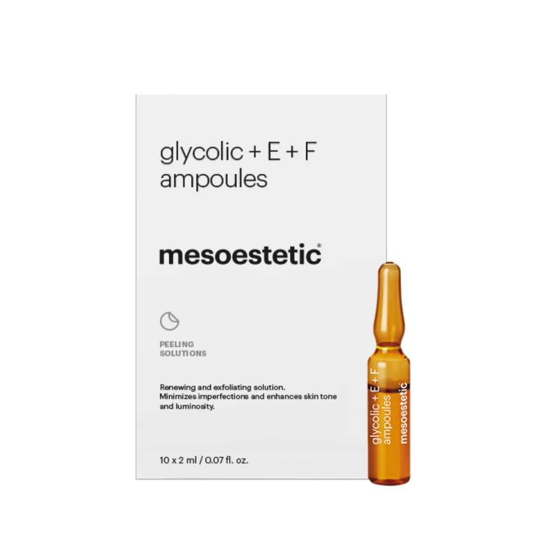 Ten gras acneic - Mesoestetic Fiole cu Acid Glicolic 10% si Vitamina E+F Efect Exfoliant cutie 10 fiole