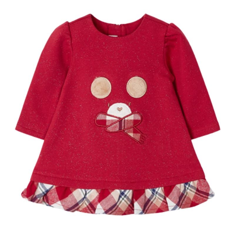 Haine  Incaltaminte Accesorii - Rochie plus rosu Urs - Mayoral 2-4 luni